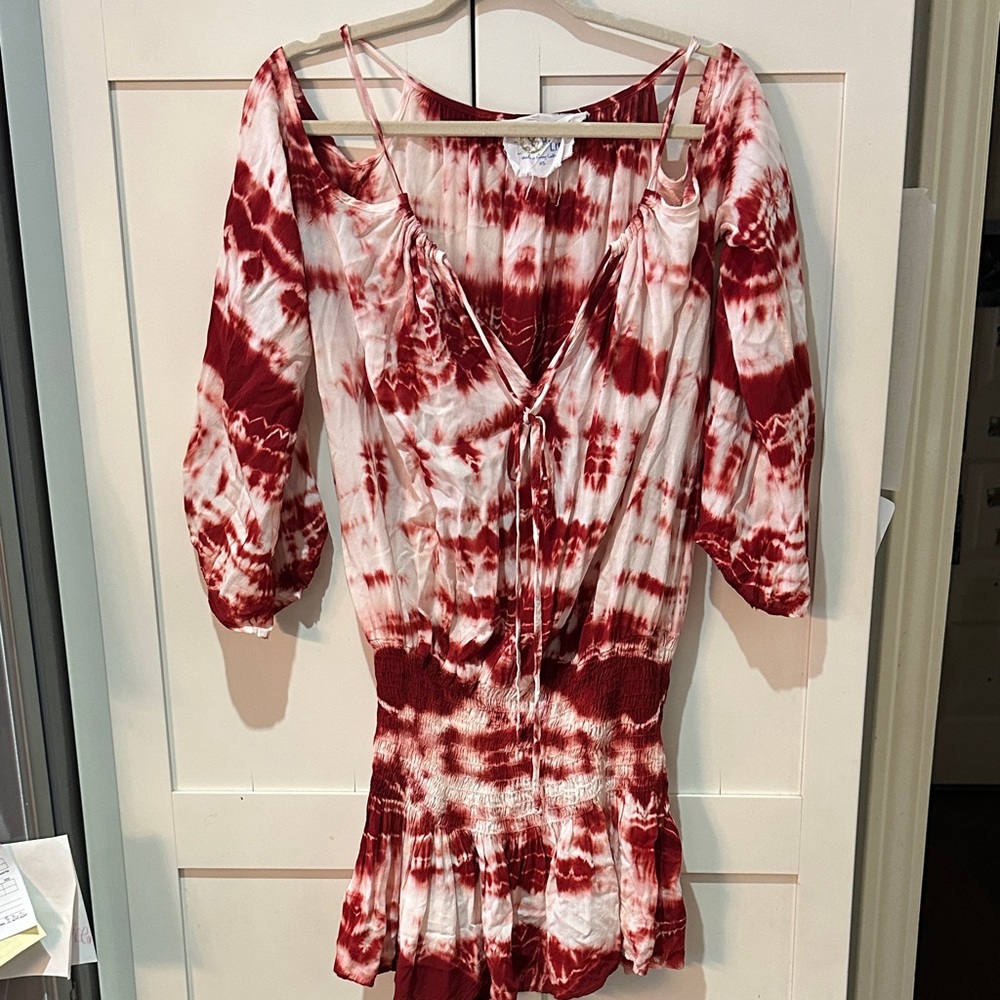 Red Tie-Dye Women's dress